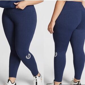 PINK COTTON HIGH-WAIST LEGGINGS